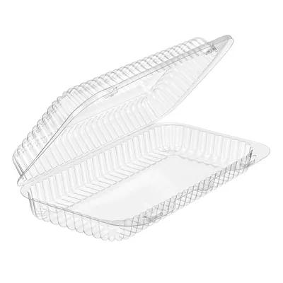 Essentials SureLock Bakery Hinged Container With Dome Lid 9.5X5.5X2 IN RPET Clear Rectangle Bar Lock 300/Case