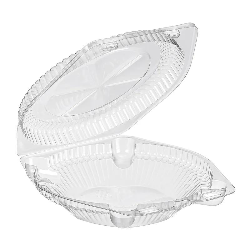 Essentials SureLock Pie Hinged Container With Dome Lid 6 IN RPET Clear Round Shallow 300/Case