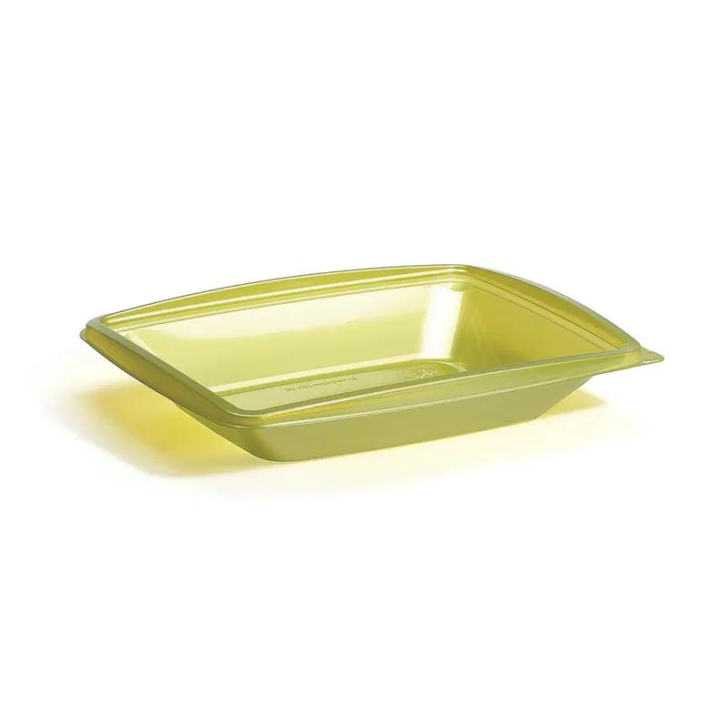 The BOTTLEBOX ® Take-Out Container Base 9X7.25X1.25 IN RPET Green Rectangle 500/Case
