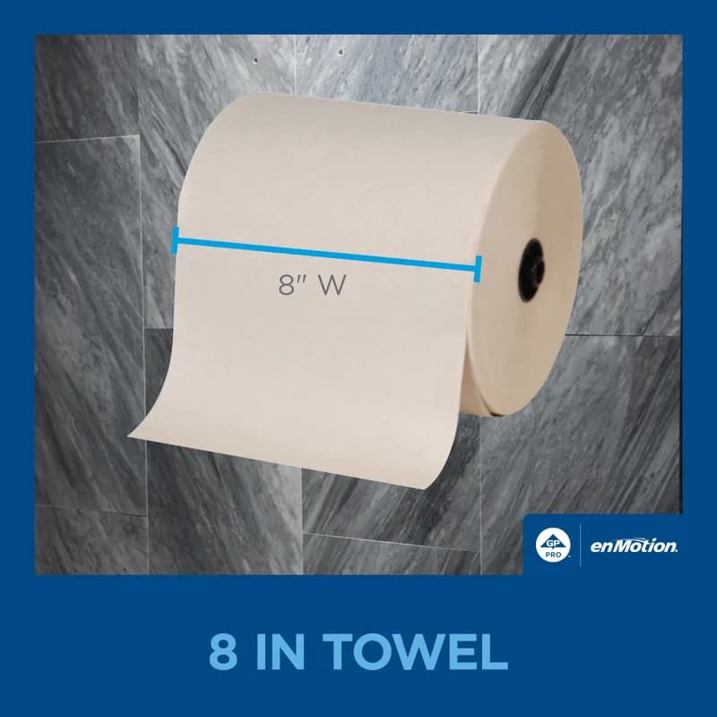 enMotion® Roll Paper Towel 8.2X8.2 IN 700 FT 1PLY Kraft Standard Roll EPA Indicator 7.35IN Roll 6 Rolls/Case