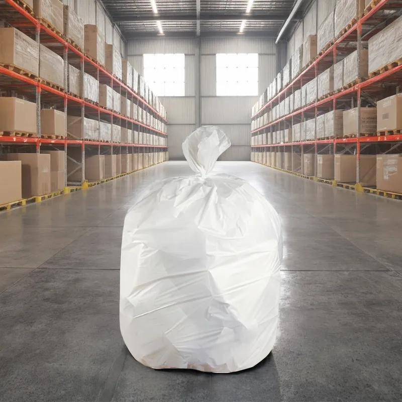 Can Liner 24X32 IN White Plastic 0.75MIL 500/Case