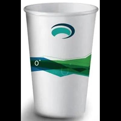 Cold Cup 32 OZ Single Wall Poly-Coated Paper Blue White 500/Case