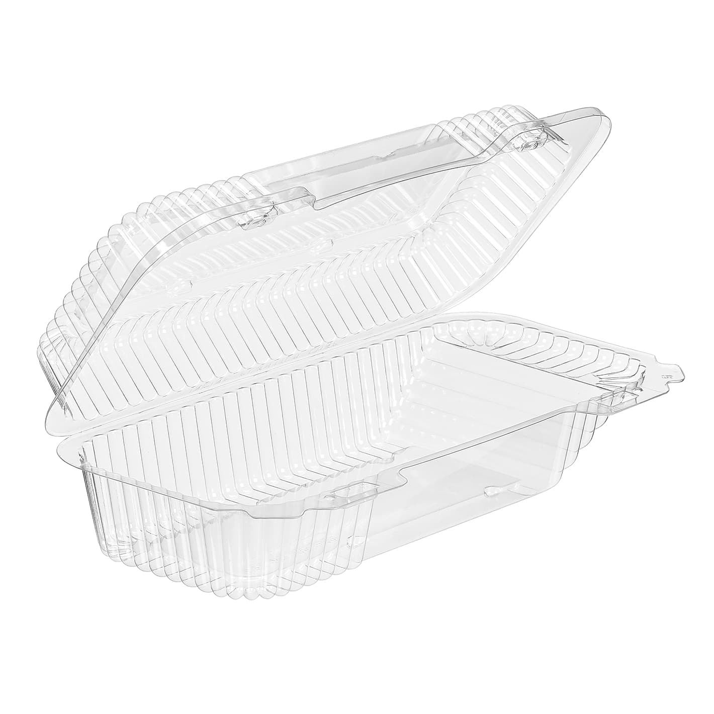 Essentials SureLock Cookie Hinged Container With Dome Lid 9.6875X4.75X2.6875 IN RPET Clear Rectangle Shelf 300/Case