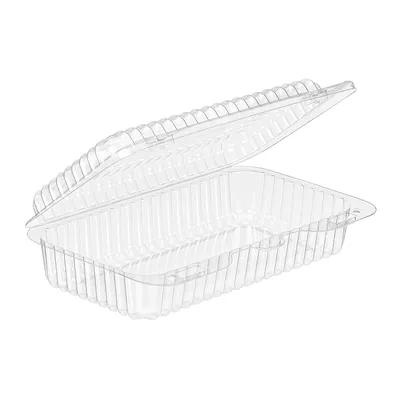 Essentials SureLock Pastry Hinged Container With Dome Lid 7.25X4.438X1.813 IN RPET Clear Rectangle Deep 400/Case