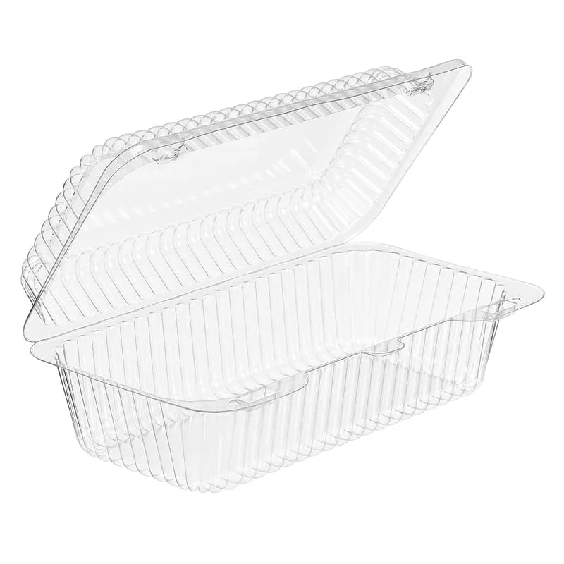 Essentials SureLock Cookie Hinged Container With Dome Lid 8.5X4.4375X2.6875 IN RPET Clear Rectangle Deep 300/Case