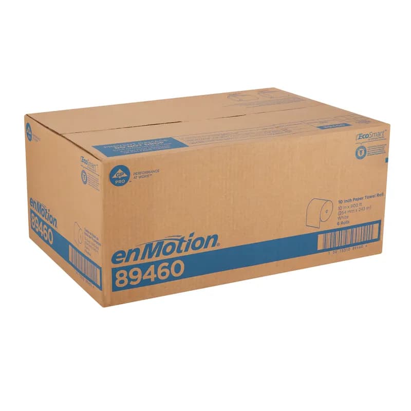 enMotion® Roll Paper Towel 10X10 IN 800 FT 1PLY White Standard Roll 8IN Roll 6/Case