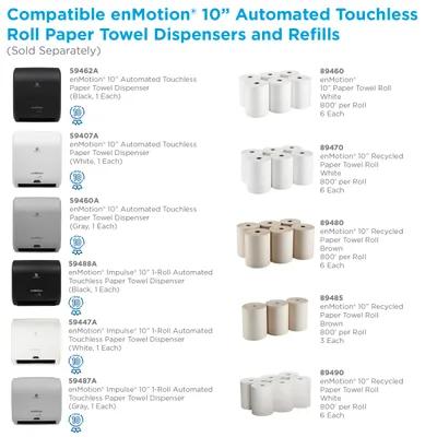 enMotion® Roll Paper Towel 10X10 IN 800 FT 1PLY White Standard Roll 8IN Roll 6/Case