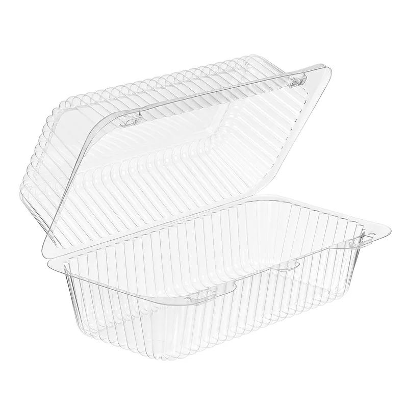 Essentials Bakery Hinged Container 8.5X4.438X3.5 IN RPET Clear Rectangle Deep 300/Case