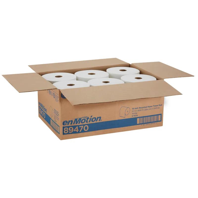 enMotion® Roll Paper Towel 10IN X800FT 1PLY White Standard Roll 7.85IN Roll 800 Sheets/Roll 6 Rolls/Case