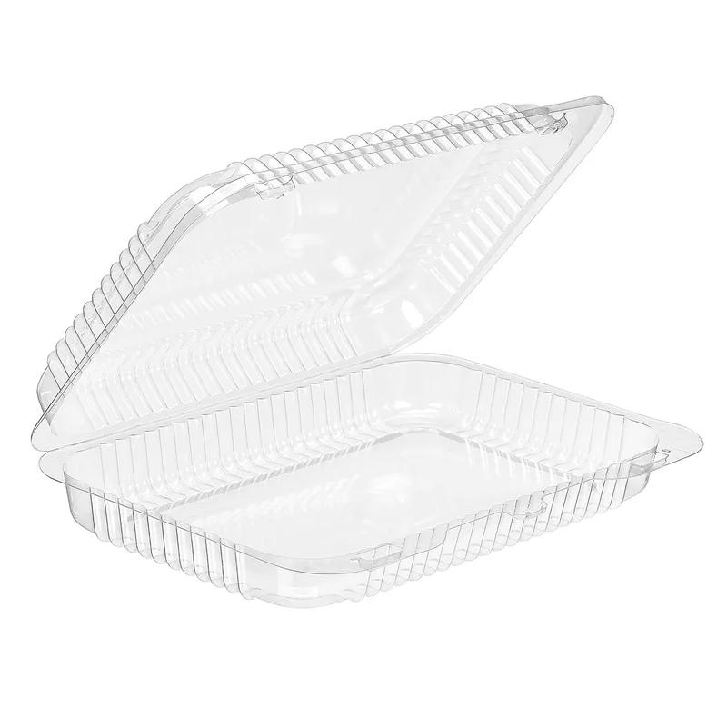 Essentials SureLock Bakery Hinged Container With Dome Lid 9.375X6.75X2 IN RPET Clear Rectangle 300/Case