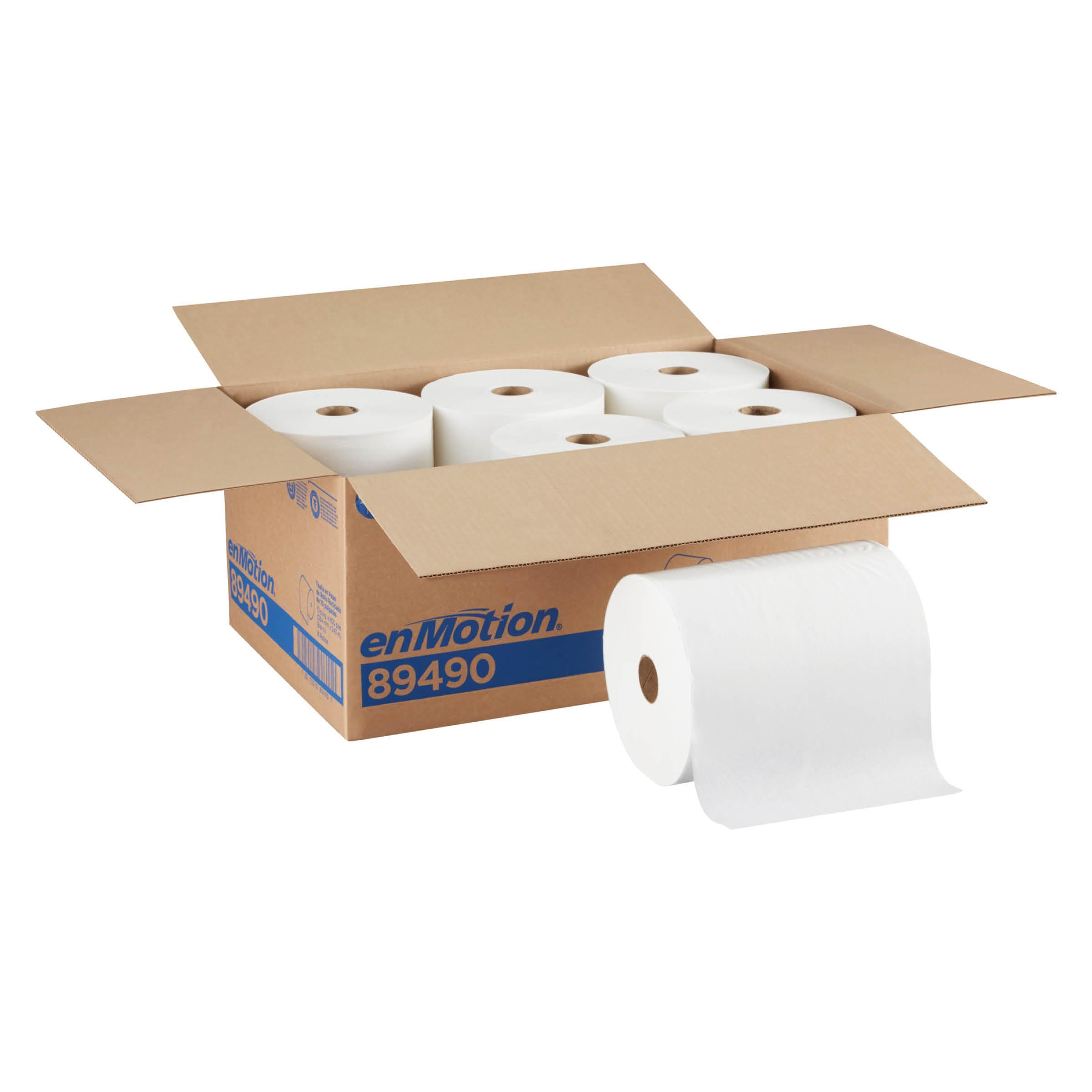 enMotion® Roll Paper Towel 4X10 IN 800 FT 1PLY White Standard Roll 800 Sheets/Roll 6 Rolls/Case 4800 Sheets/Case