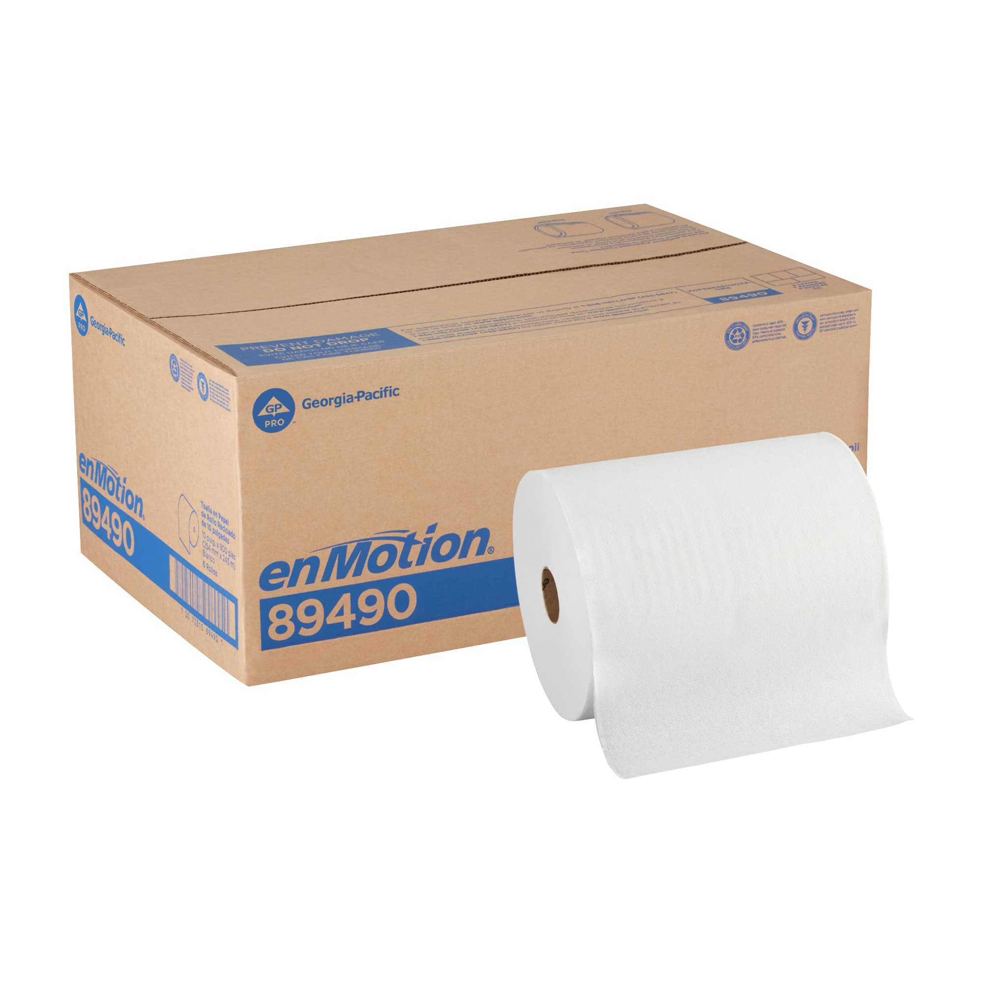 enMotion® Roll Paper Towel 4X10 IN 800 FT 1PLY White Standard Roll 800 Sheets/Roll 6 Rolls/Case 4800 Sheets/Case