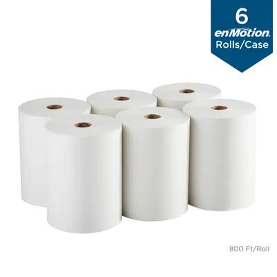 enMotion® Roll Paper Towel 4X10 IN 800 FT 1PLY White Standard Roll 800 Sheets/Roll 6 Rolls/Case 4800 Sheets/Case
