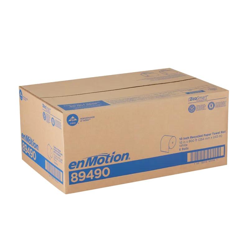 enMotion® Roll Paper Towel 4X10 IN 800 FT 1PLY White Standard Roll 800 Sheets/Roll 6 Rolls/Case 4800 Sheets/Case