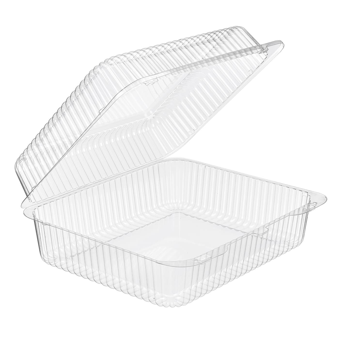 Essentials SureLock Cookie Donut Hinged Container With Dome Lid 10.8125X9.8125X4.375 IN RPET Clear Rectangle 200/Case