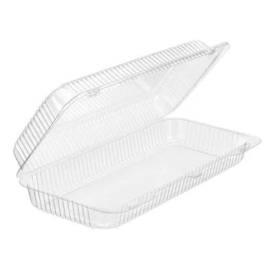 Essentials Danish Dessert Container Hinged With Dome Lid 101 OZ RPET Clear Rectangle 200/Case