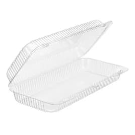 Essentials Danish Dessert Container Hinged With Dome Lid 101 OZ RPET Clear Rectangle 200/Case