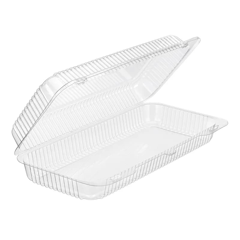 Essentials Danish Dessert Container Hinged With Dome Lid 101 OZ RPET Clear Rectangle 200/Case