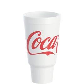 Dart® J Cup® Cup Pedestal 44 OZ EPS Multicolor Coca-Cola® Stock Print 15 Count/Bag 20 Bags/Case 300 Count/Case