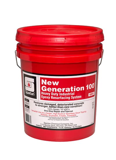 New Generation 100® Grey Unscented Concrete Restorer 4 GAL Heavy Duty Industrial 4/Case