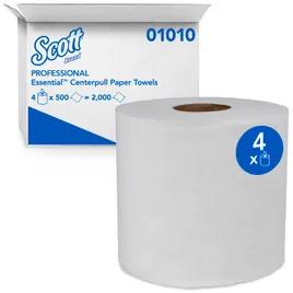 Scott® Roll Paper Towel 8X15 IN White Centerpull 500 Sheets/Roll 4 Rolls/Case 2000 Sheets/Case