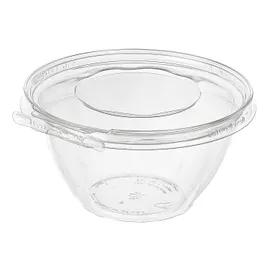 Safe-T-Fresh® Deli Container Hinged With Dome Lid 32 OZ RPET Clear Round Shallow 150/Case