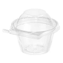 Safe-T-Fresh® Deli Container Hinged With Dome Lid 8 OZ RPET Clear Round 272/Case