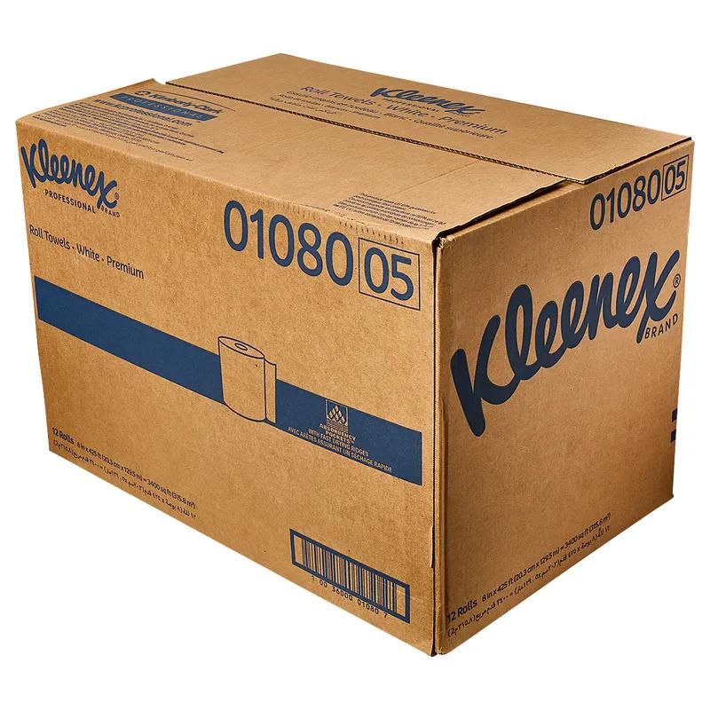 Kleenex® Roll Paper Towel 8X8 IN 425 FT White Hardwound Core 425 Sheets/Roll 12 Rolls/Case 5100 Sheets/Case