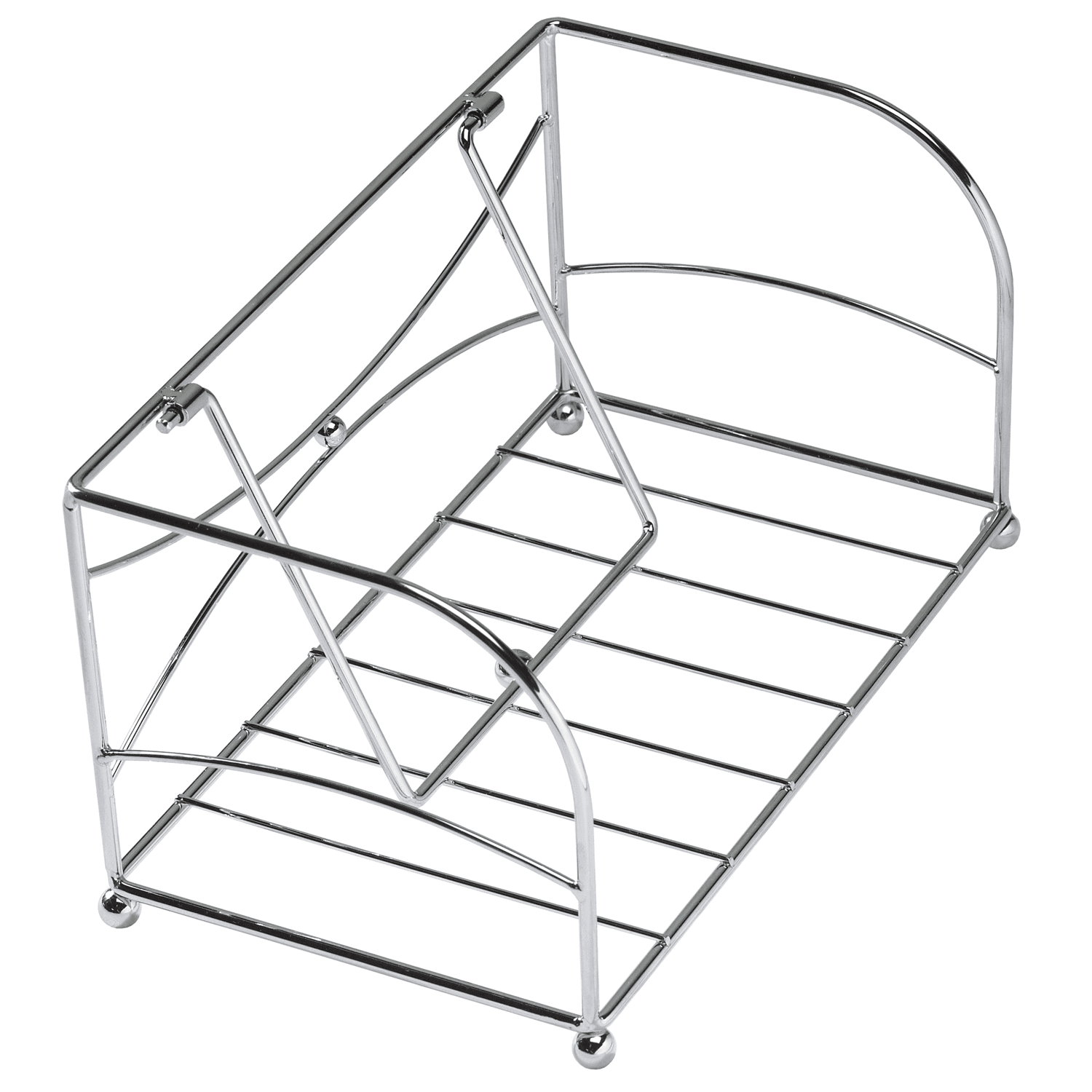 Display Basket 9.25X5X4.75 IN Metal Chrome For Guest Towels 1/Each