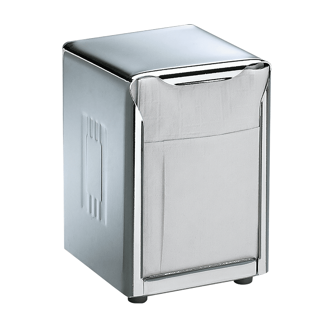 Napkin Dispenser Full Chrome Steel Tabletop 1/Each