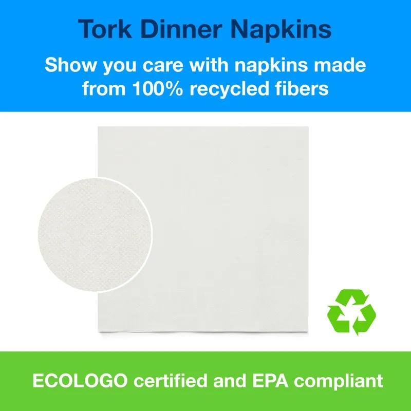 Tork Multi-Purpose Napkins Universal 15X16.875 IN 7.5X8.5 IN White Paper 1PLY 1/4 Fold Embossed 334 Count/Pack 12 Packs/Case