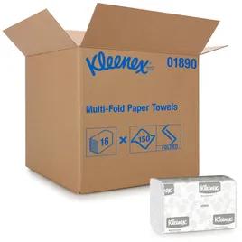 Kleenex® Folded Paper Towel 9.2X9.4 IN 1PLY White Multifold Coreless 150 Sheets/Pack 16 Packs/Case 2400 Sheets/Case