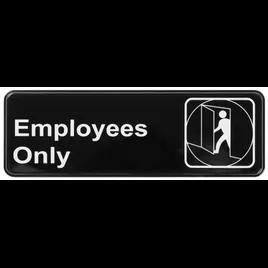 Employees Only Sign 3X9 IN Plastic 1/Piece