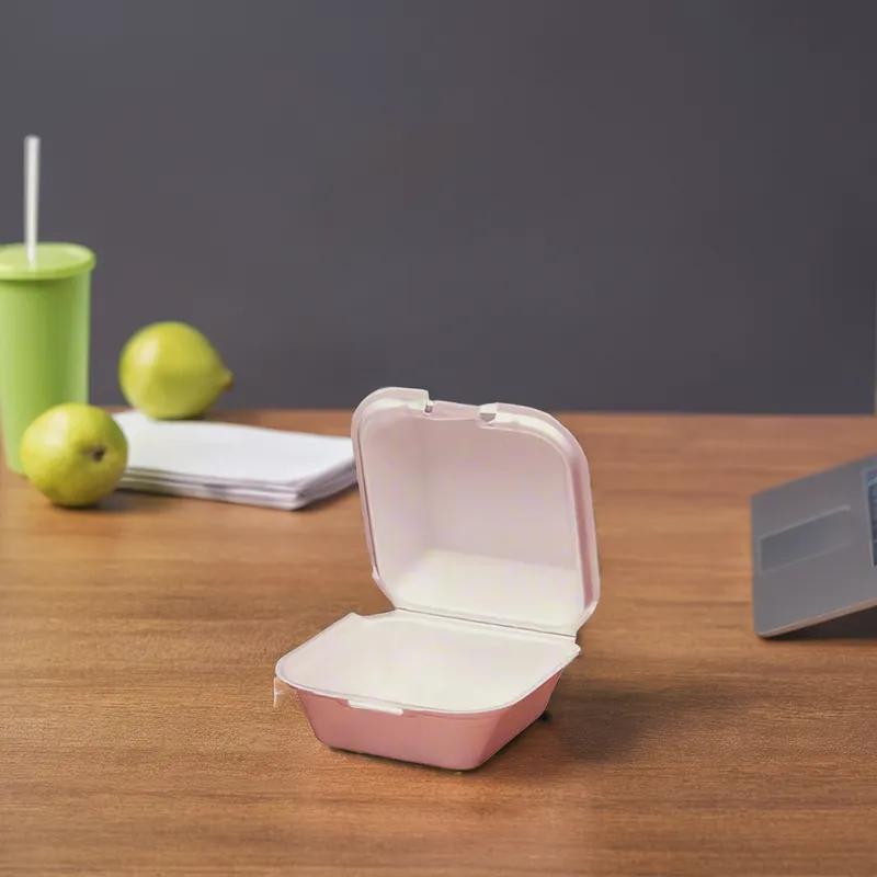 Snap-it Sandwich Take-Out Container Hinged 5.81X5.69X3.13 IN Foam White Square 125 Count/Pack 4 Packs/Case