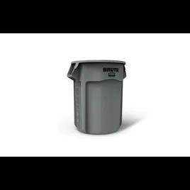 Brute® 1-Stream Trash Can 26.5X26.5X30 IN 55 GAL 220 QT Gray Round Plastic Self-Venting Stationary Food Safe 1/Each