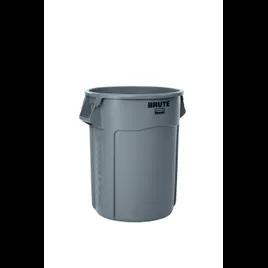 Brute® 1-Stream Trash Can 32.87X26.38X33.19 IN 55 GAL 220 QT Gray Round Resin Self-Venting Stationary Food Safe 1/Each