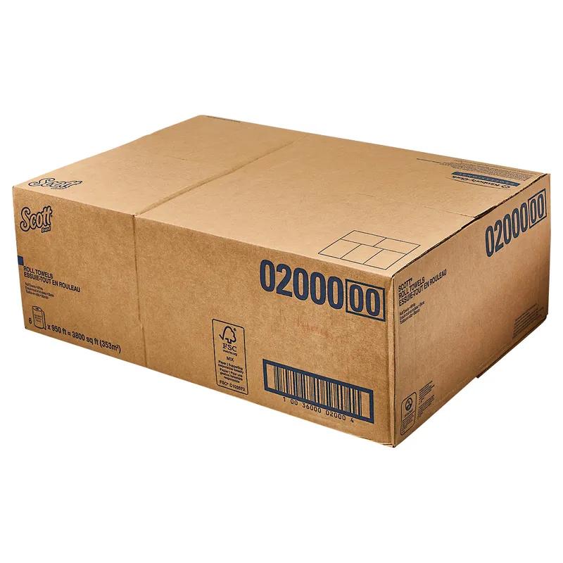 Scott® Roll Paper Towel 8X8 IN 950 FT White Hardwound Core 950 Sheets/Roll 6 Rolls/Case 5700 Sheets/Case