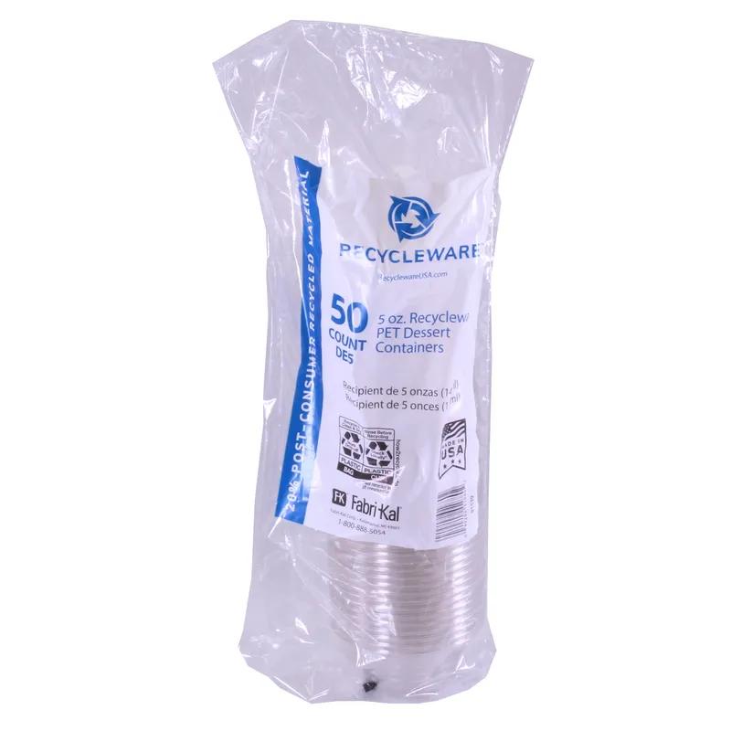 Recycleware® Indulge® Dessert Container Base 5 OZ RPET Clear Round 1000/Case