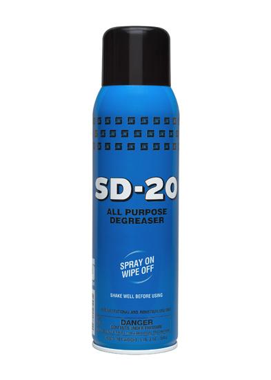 SD-20® Citrus Scent Degreaser All Purpose Cleaner 20 FLOZ Multi Surface Alkaline Aerosol RTU 12/Case