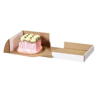 Cake Box 12X12X5.5 IN Corrugated Paperboard White Kraft Square 50/Bundle