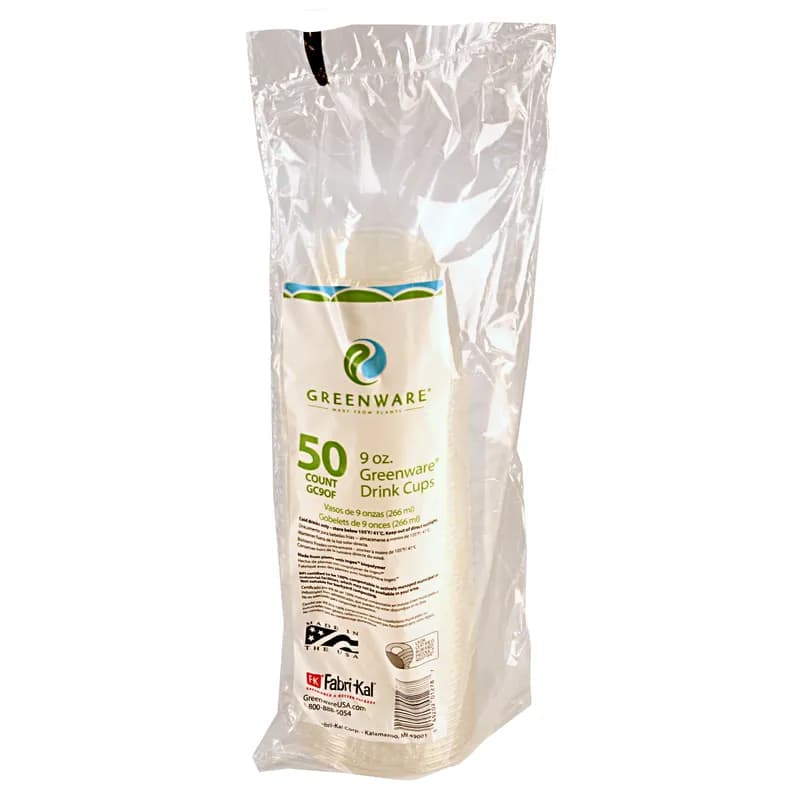 Greenware® Cold Cup Old Fashioned Squat 9 OZ PLA Clear 1000/Case