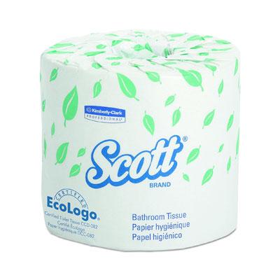 Scott® Essential Toilet Paper & Tissue Roll 4X4 IN 1PLY White Core Standard (SRB) 1210 Sheets/Roll 80 Rolls/Case