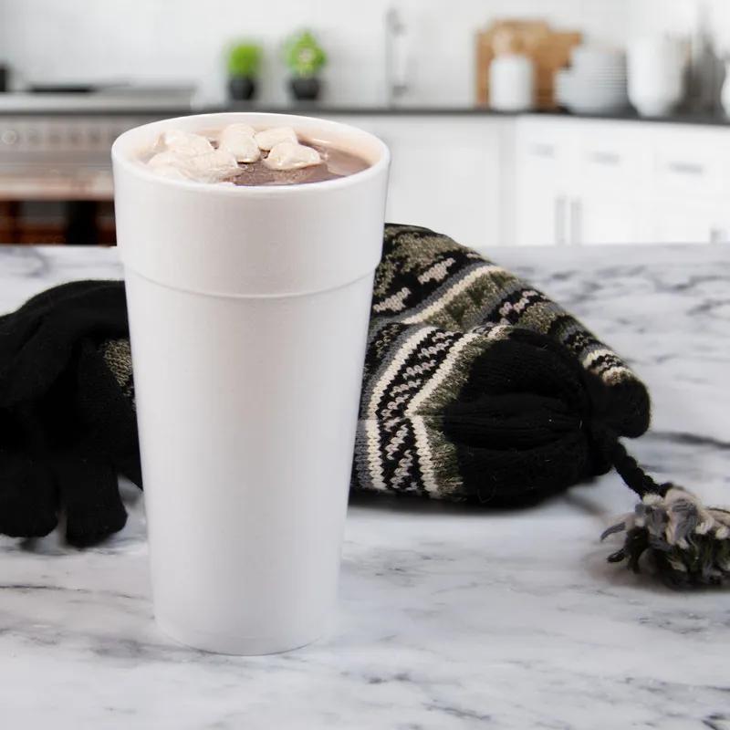 Dart® J Cup® Cup Insulated 24 OZ EPS White 20 Count/Pack 25 Packs/Case 500 Count/Case