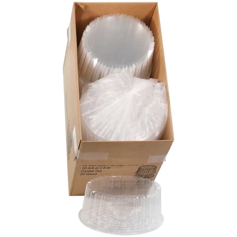 Showcake Cake Container & Lid Combo With High Dome Lid 10 OZ 12X5 IN OPS Clear Round 55/Case
