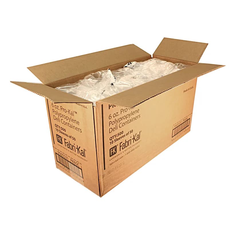Pro-Kal® Deli Container Base 6 OZ PP Clear Round 500/Case