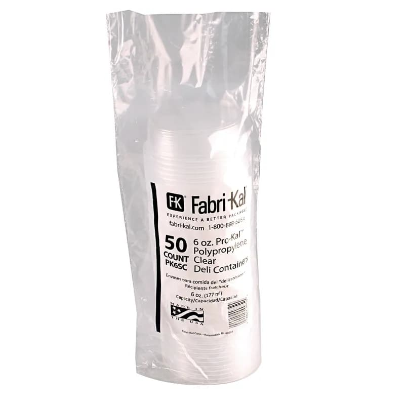 Pro-Kal® Deli Container Base 6 OZ PP Clear Round 500/Case