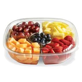 Fresh 'n Clear® Bowl Large (LG) 48 OZ 4 Compartment PET Clear Square 150/Case