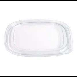Fresh 'n Clear® Lid Flat Large (LG) 9X9X0.33 IN 1 Compartment PET Clear Square For 32-48-64 OZ Bowl Unhinged 150/Case