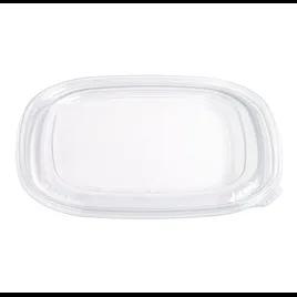 Fresh 'n Clear® Lid Flat Large (LG) 9X9X0.33 IN 1 Compartment PET Clear Square For 32-48-64 OZ Bowl Unhinged 150/Case