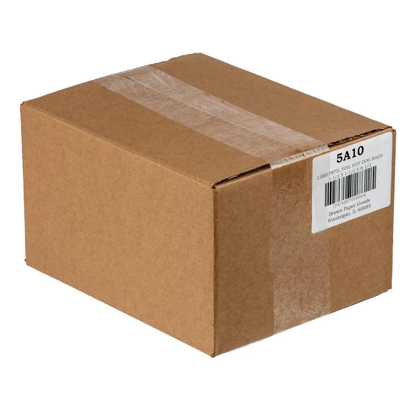 Hot Dog Bag 3.5X1.5X8.5 IN Foil-Lined Paper Hot Dog Design 1000/Case